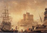 Charles-Francois de la Croix Harbour with a Fortress china oil painting reproduction